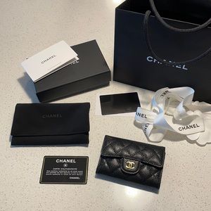 Chanel wallet black with gold hardware